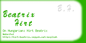 beatrix hirt business card